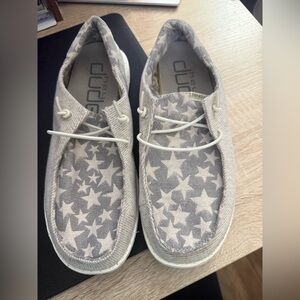 Hey Dude Gray Star Canvas Shoes